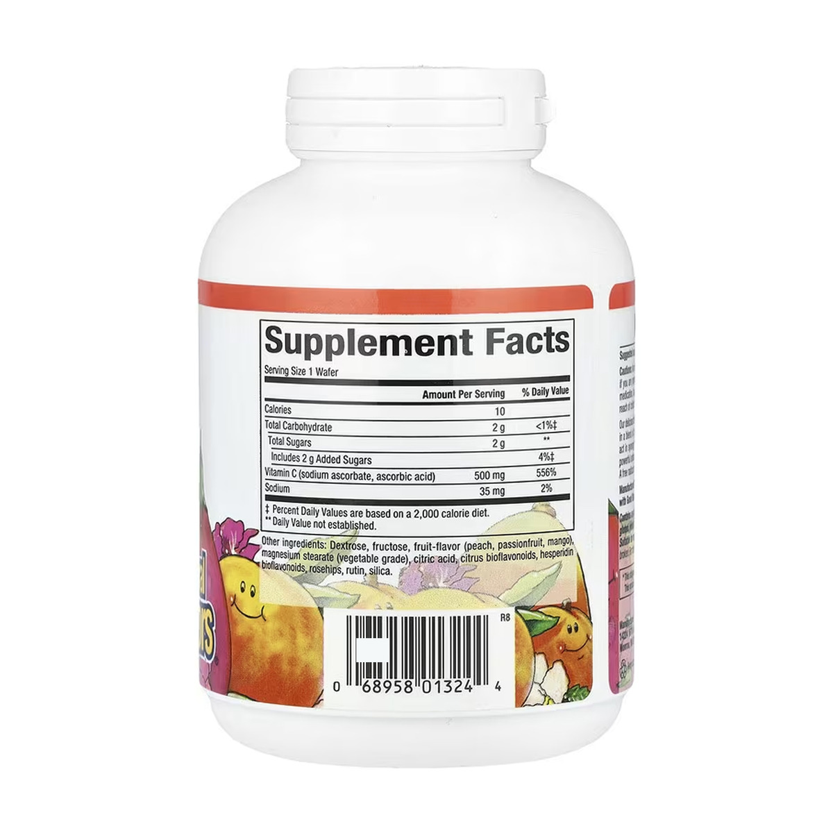 Vitamin C 500 mg - 90 Chewable Wafers Peach Passion Fruit and Mango. Фото 2