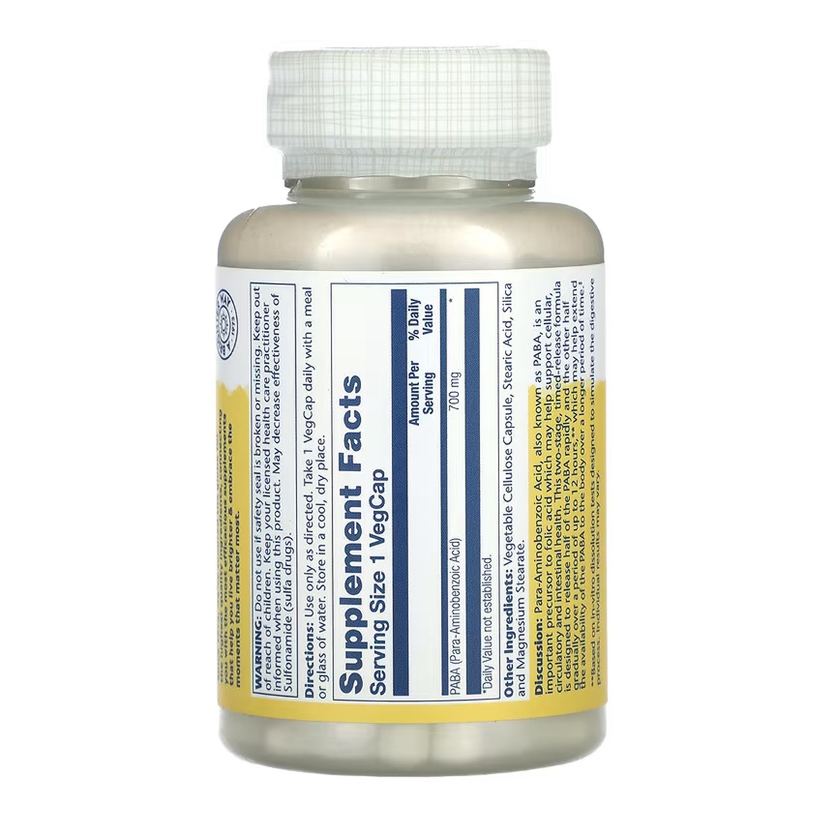 PABA 700mg - 100 vcaps. Фото 2