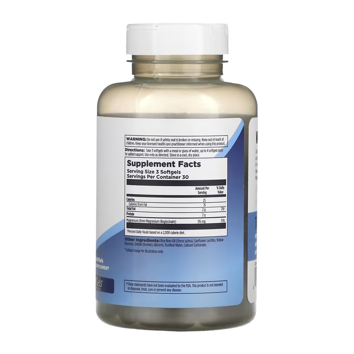 Magnesium Glycinate - 90 softgels. Фото 2
