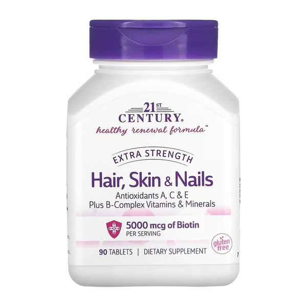 Hair, Skin & Nails Extra Strength - 90 tabs. Фото 3
