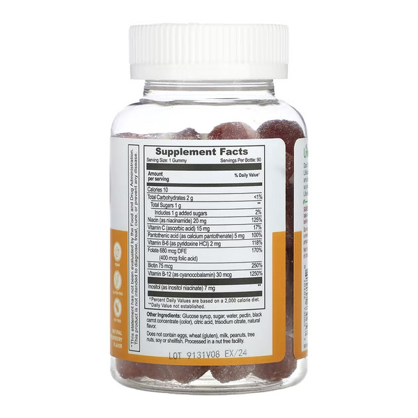 B Complex + Vitamin C Adult - 60 gummies. Фото 2