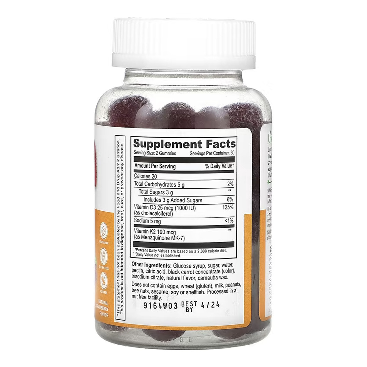 Vitamin D3 + K2 Adult - 60 gummies. Фото 2