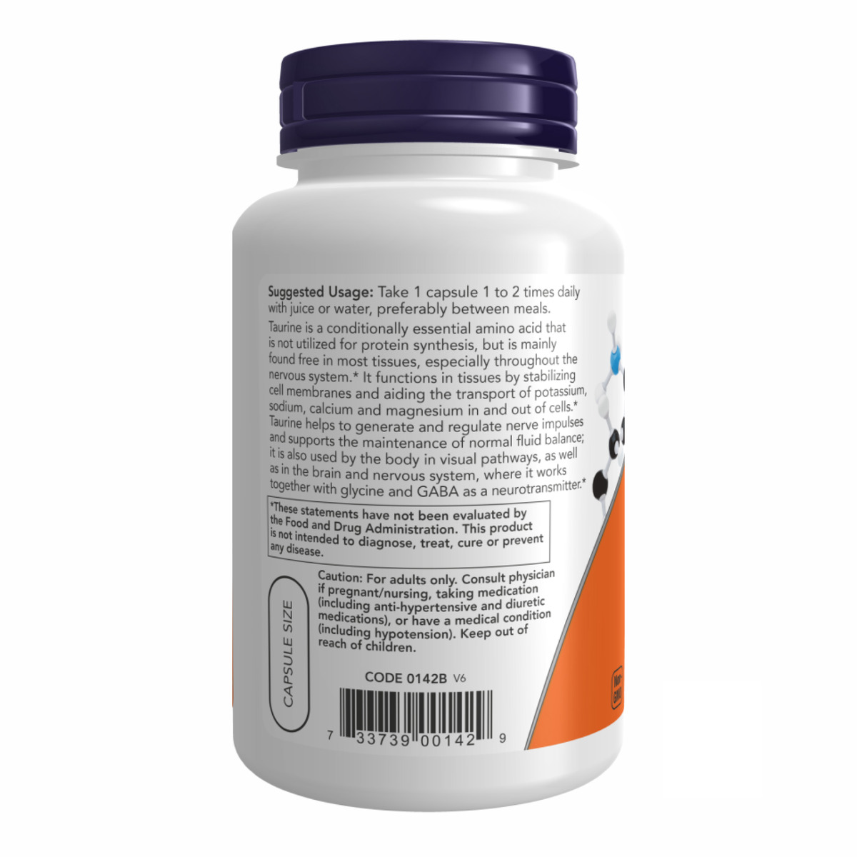 Taurine 1000mg - 100 vcaps. Фото 3