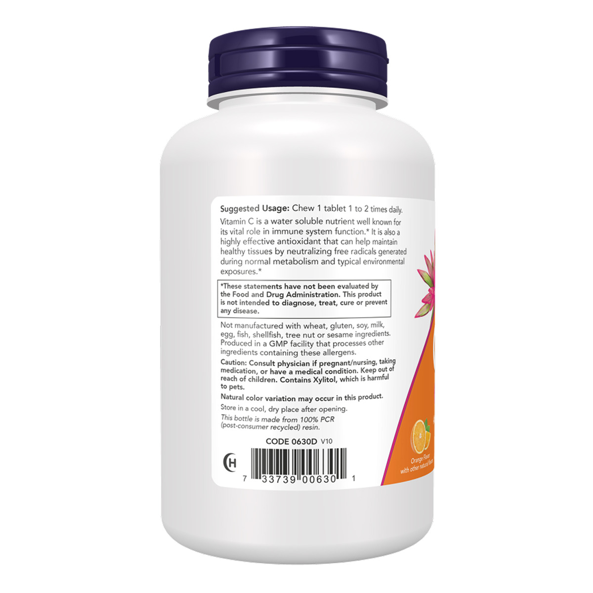 C-500 Chew Orange - 100 tabs. Фото 3