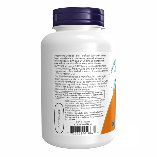 Ultra Omega 3-D Softgels - 90 softgels. Фото 3