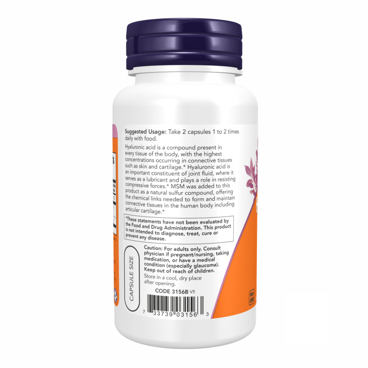 Hyaluronic Acid 50 mg - 60vcaps. Фото 3