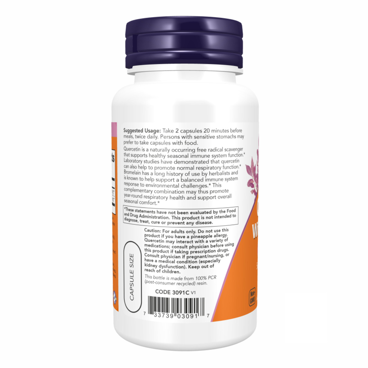 Quercetin with Bromelain - 120 vcaps. Фото 3
