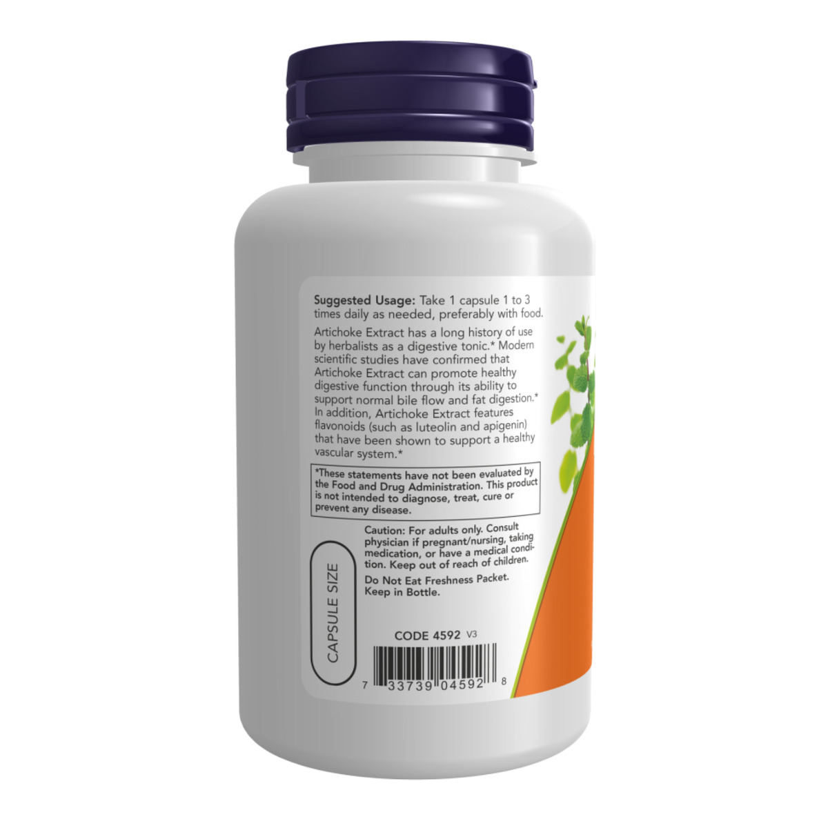 Artichoke Extract 450mg - 90 vcaps. Фото 3