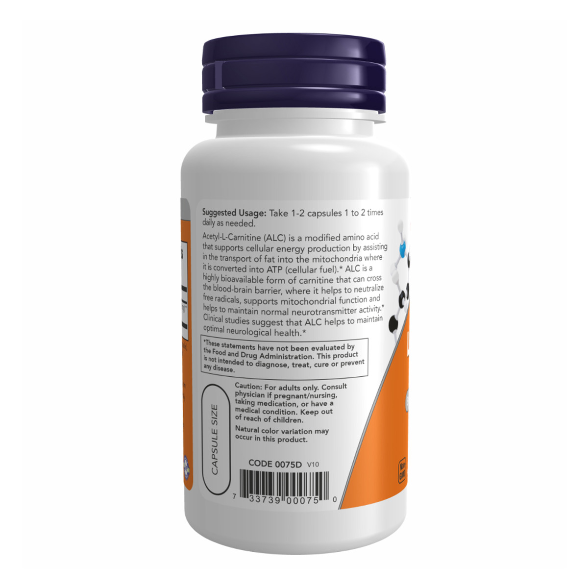 Acetyl L-Carnitine 500mg - 100 vcaps. Фото 3