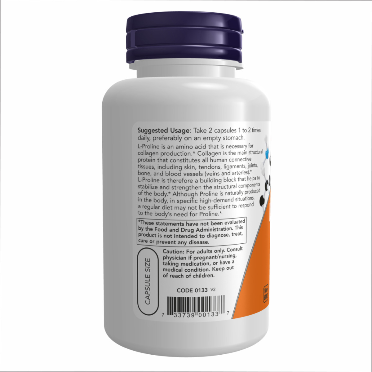L-Proline 500mg - 120 vcaps. Фото 3