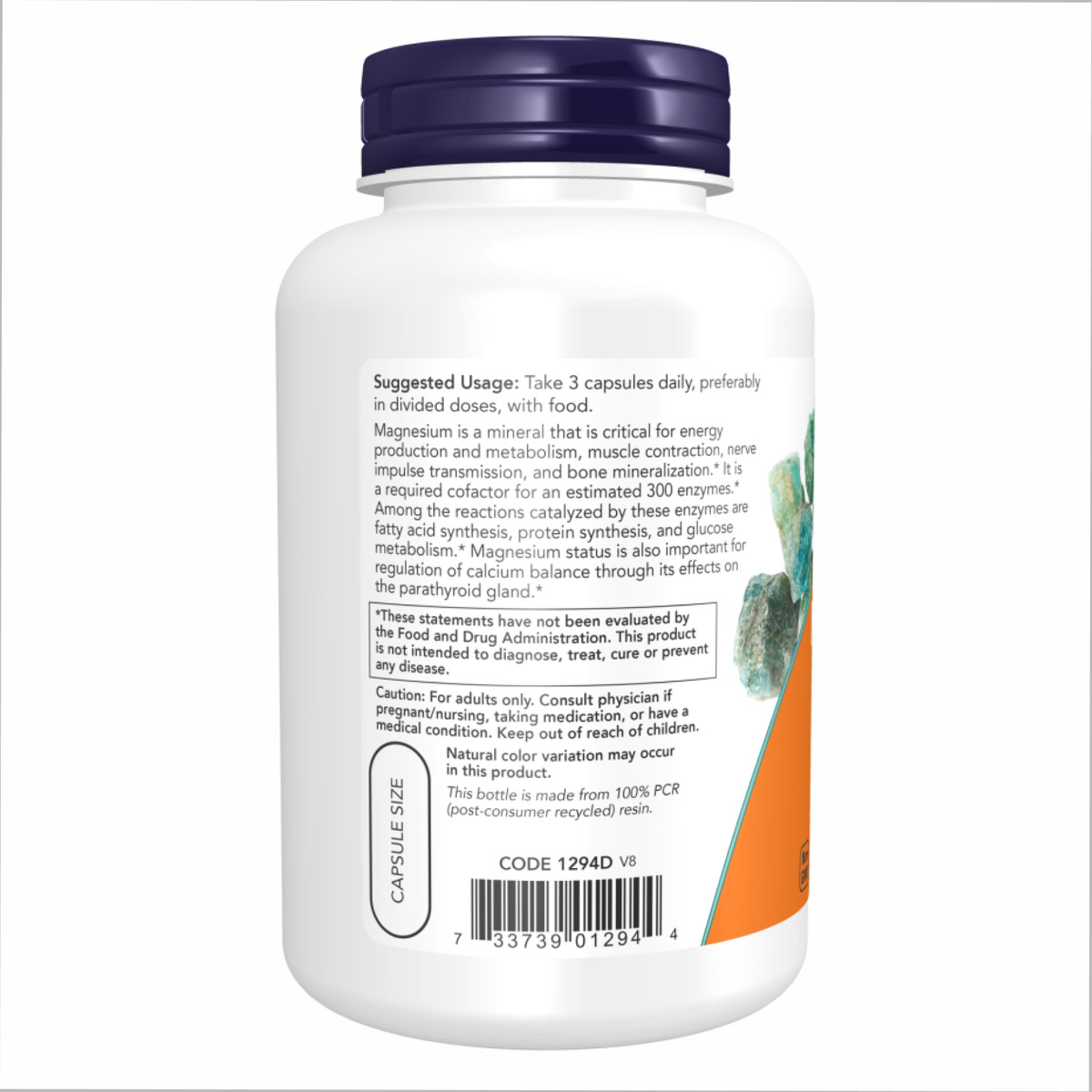 Magnesium Citrate - 120 caps. Фото 3