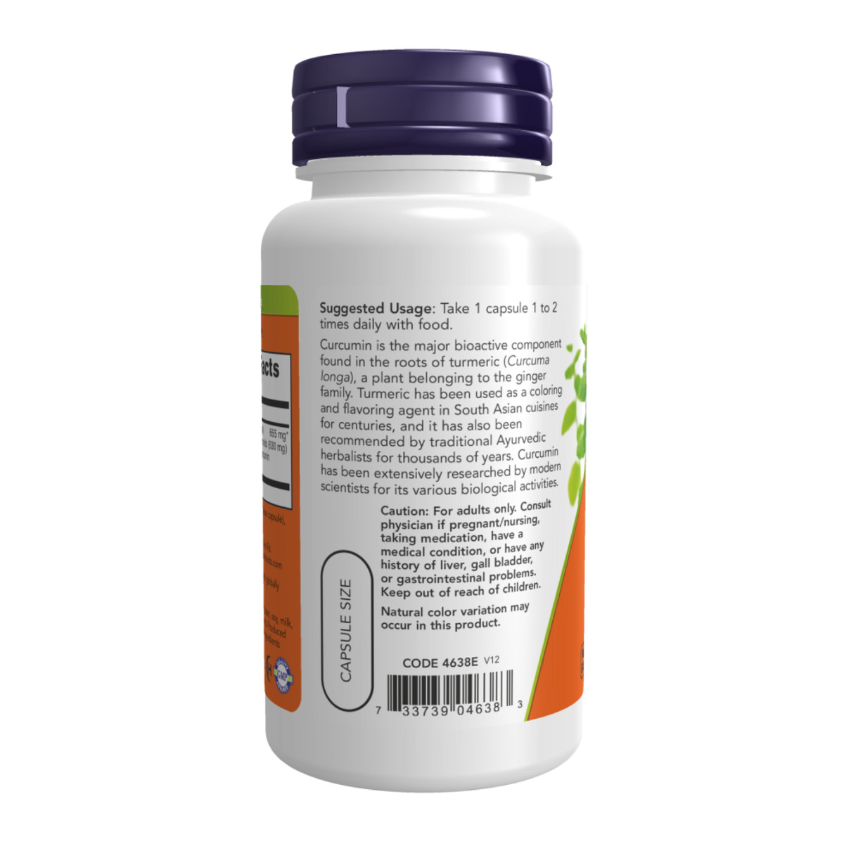Turmeric Curcumin - 60 vcaps. Фото 3