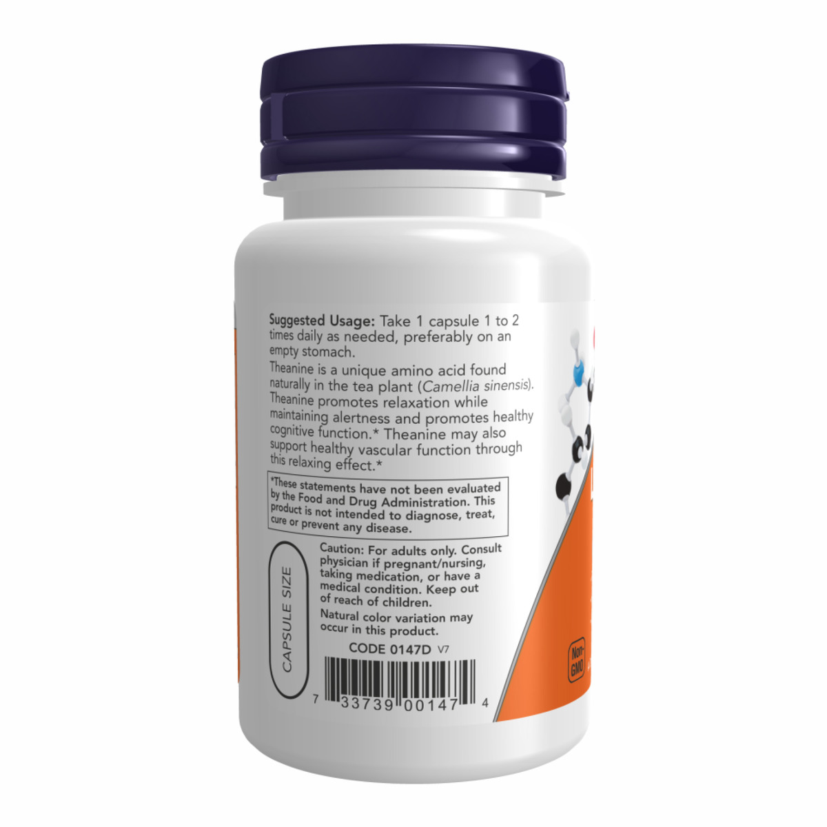 L-Theanine 200mg - 120 vcaps. Фото 3