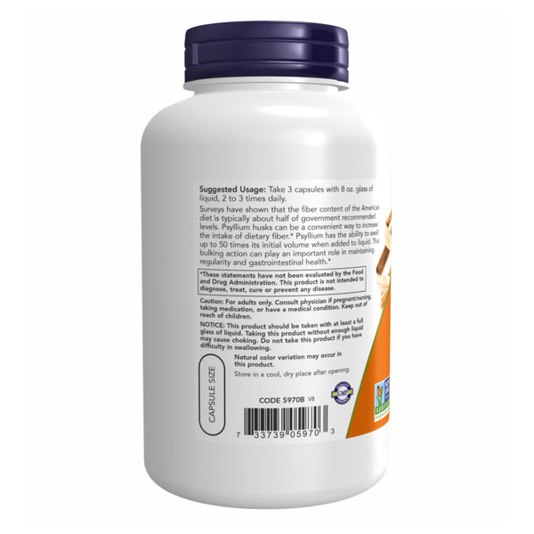 Psyllium Husk 500mg - 200 vcaps. Фото 3