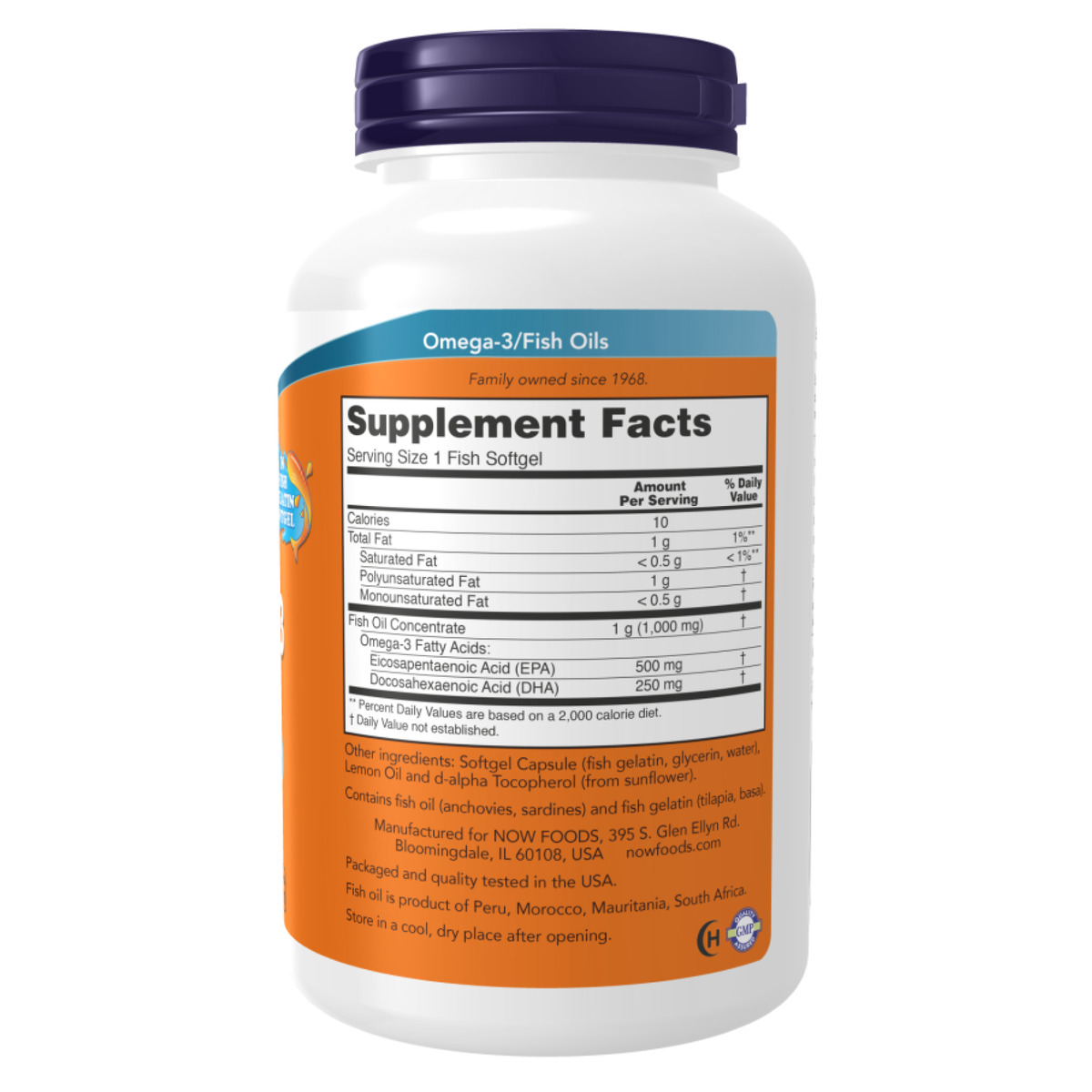 Ultra Omega-3 FO 500/250 Fish Gelatin - 180 Softgels. Фото 2