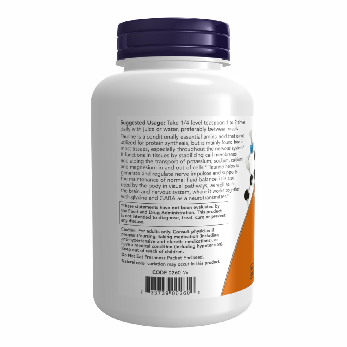 Taurine Powder - 227g. Фото 3