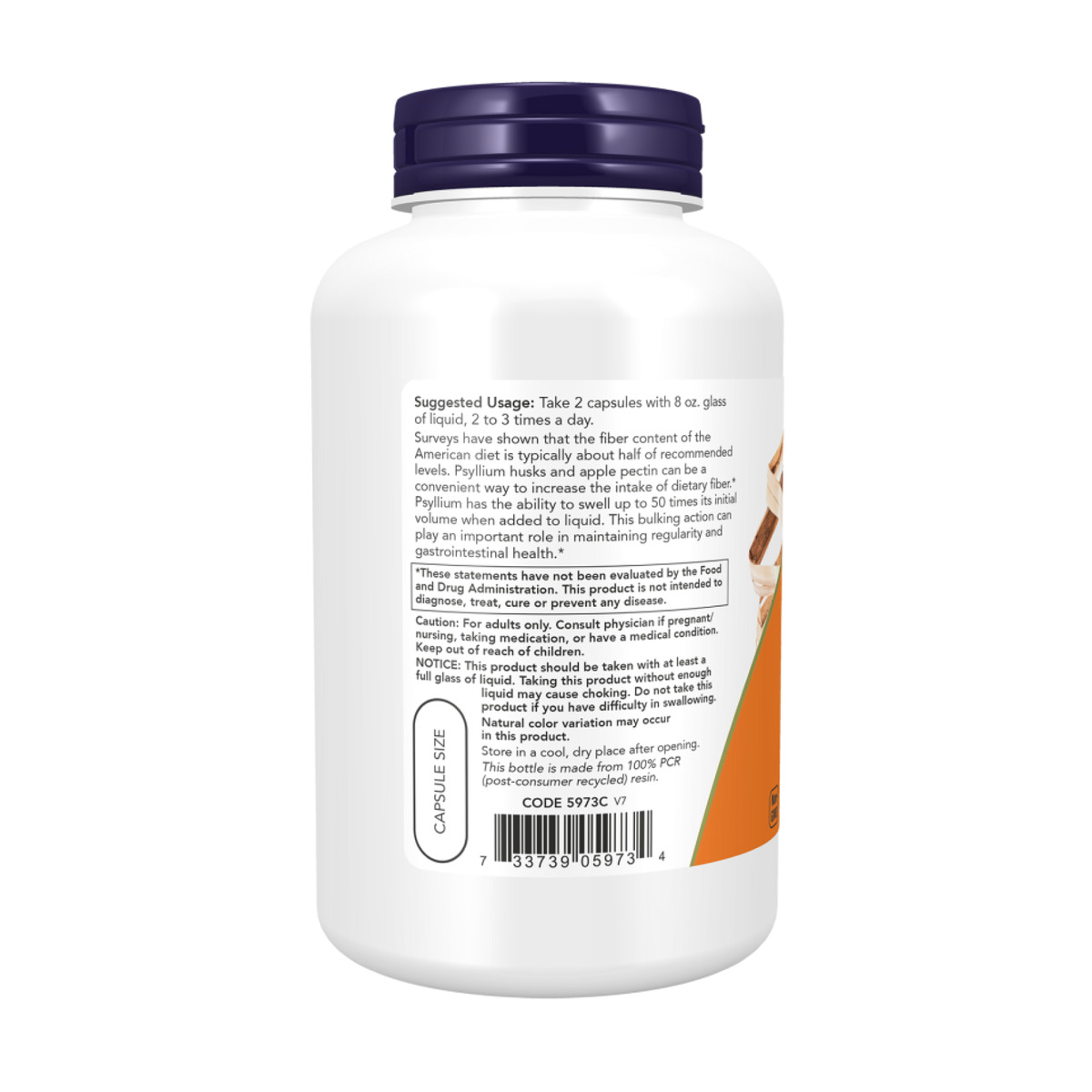 Psyllium Husk 700mg - 360 vcaps. Фото 3