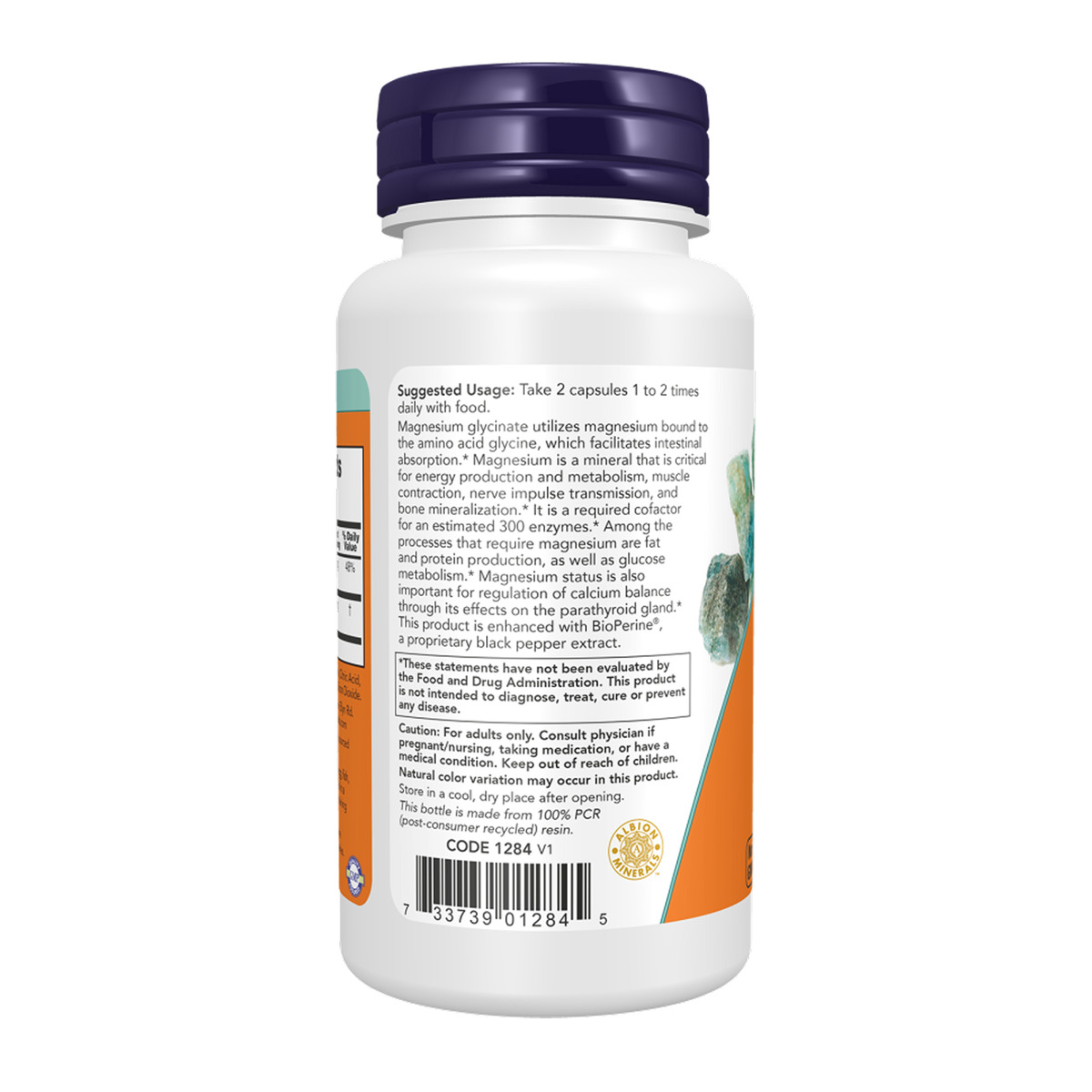 Magnesium Glycinate with BioPerine - 60 vcaps. Фото 3