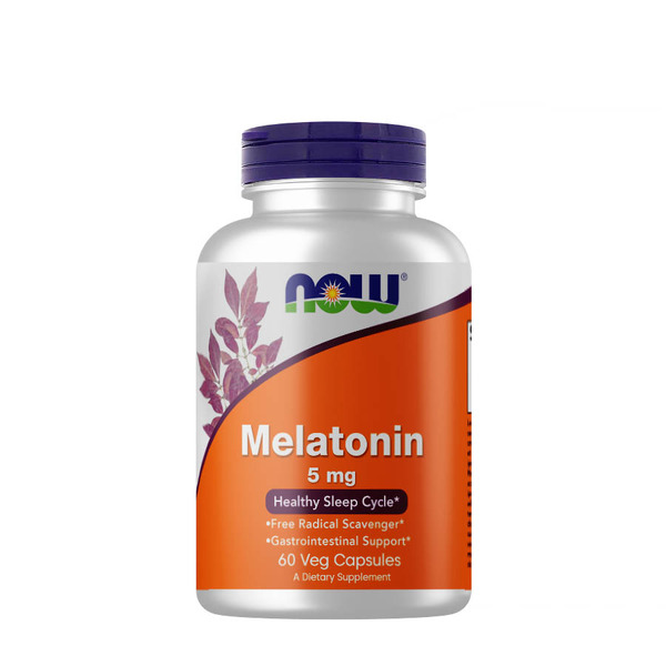Натуральная добавка NOW Melatonin 5 mg, 60 вегакапсул