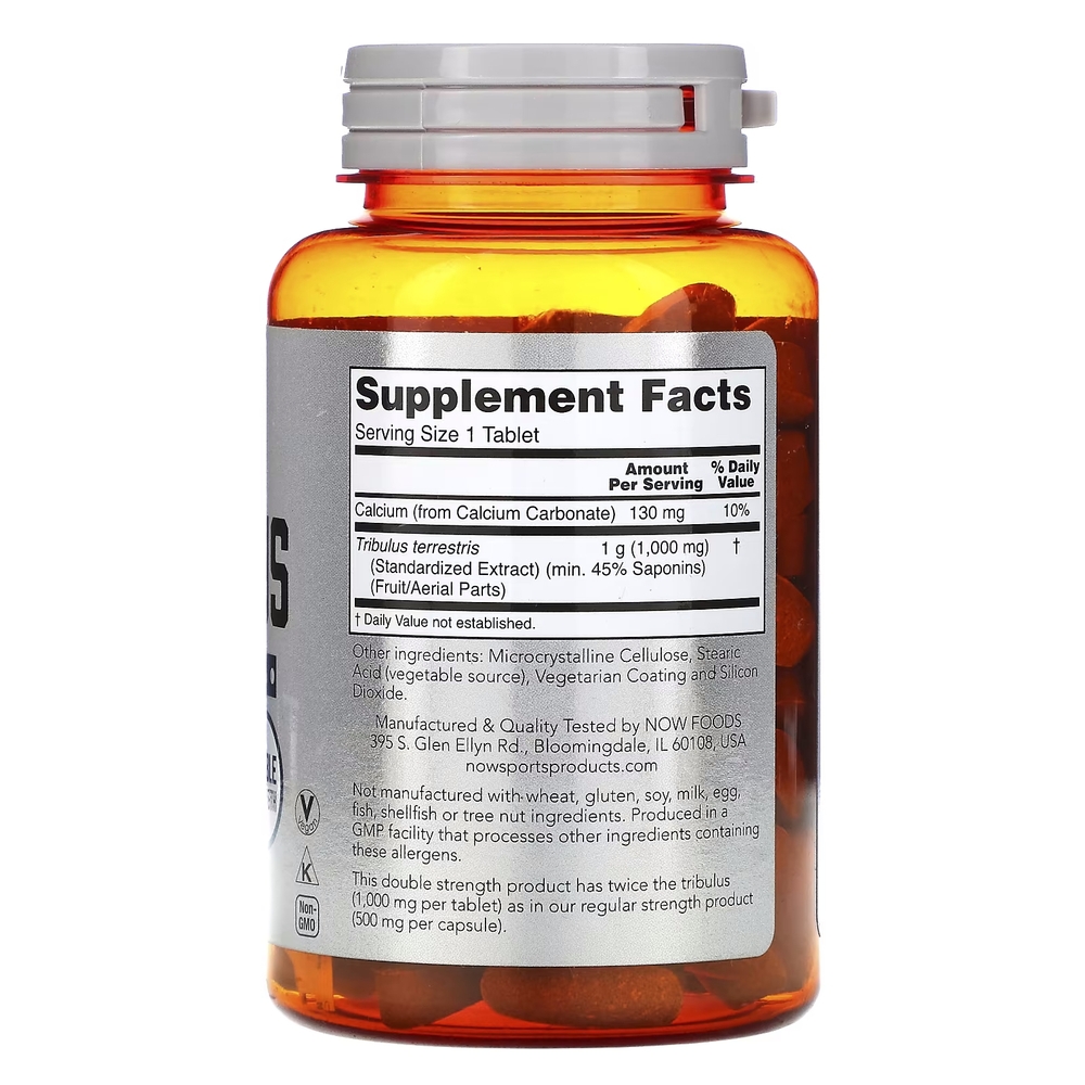 Стимулятор тестостерону NOW Sports Tribulus 1000 mg, 90 таблеток. Фото 2