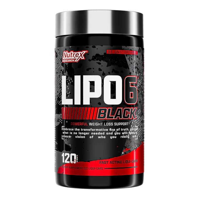 Жироспалювач Nutrex Research Lipo-6 Black Maximum Potency, 120 капсул