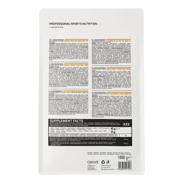 Креатин OstroVit Creatine Monohydrate, 1 кг. Фото 8