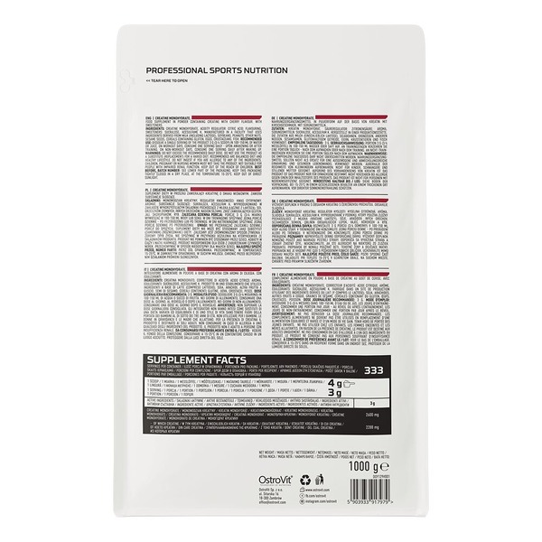 Креатин OstroVit Creatine Monohydrate, 1 кг. Фото 10