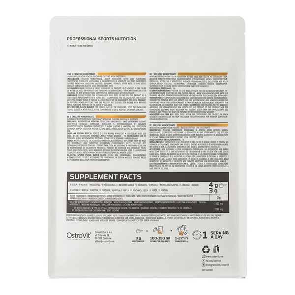Креатин OstroVit Creatine Monohydrate, 300 грамм. Фото 5