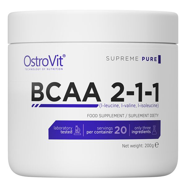 Аминокислота BCAA OstroVit BCAA 2:1:1, 200 грамм