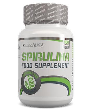 Натуральная добавка BioTech Spirulina, 100 таблеток. Фото 2