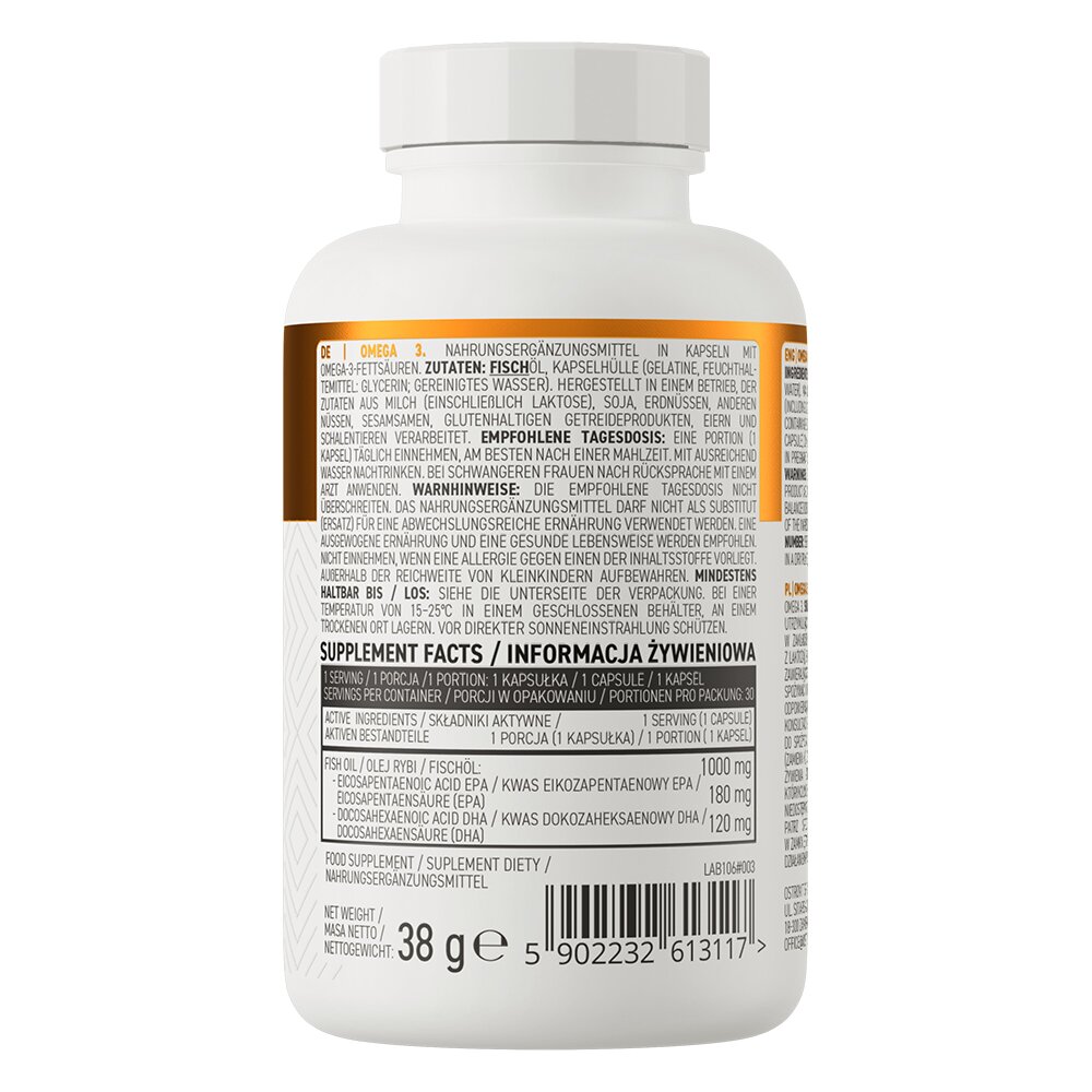 Жирні кислоти OstroVit Omega 3, 30 капсул. Фото 2