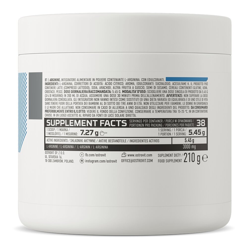 Амінокислота OstroVit Arginine, 210 грам. Фото 2