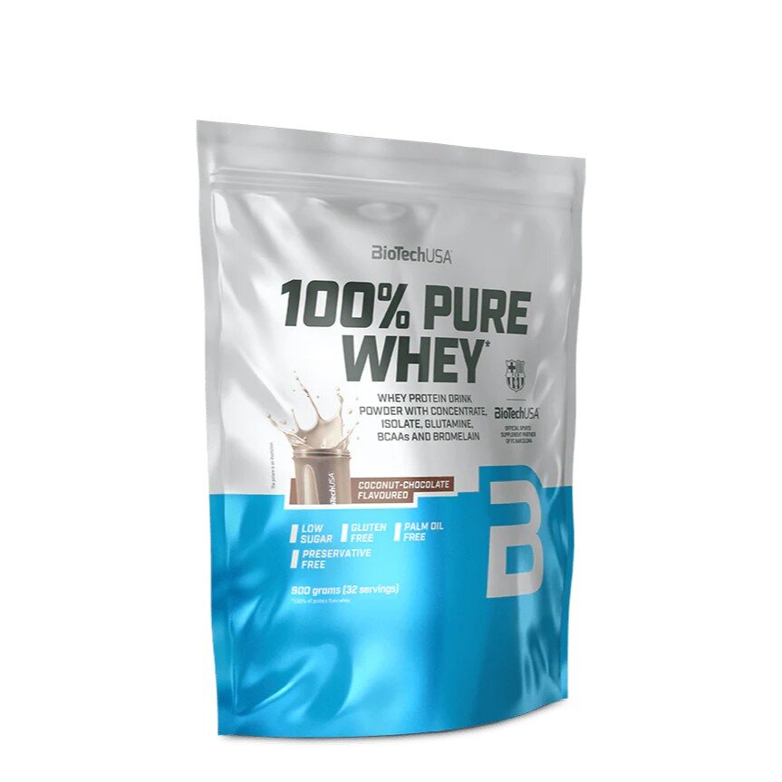 Сироватковий протеїн BioTech 100% Pure Whey, 900 грам. Фото 2