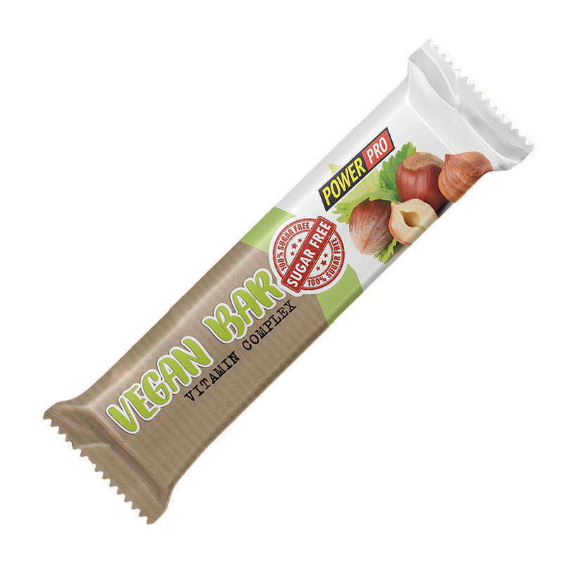 Батончик Power Pro Vegan Bar Sugar Free, 60 грам орехи та сухофрукти