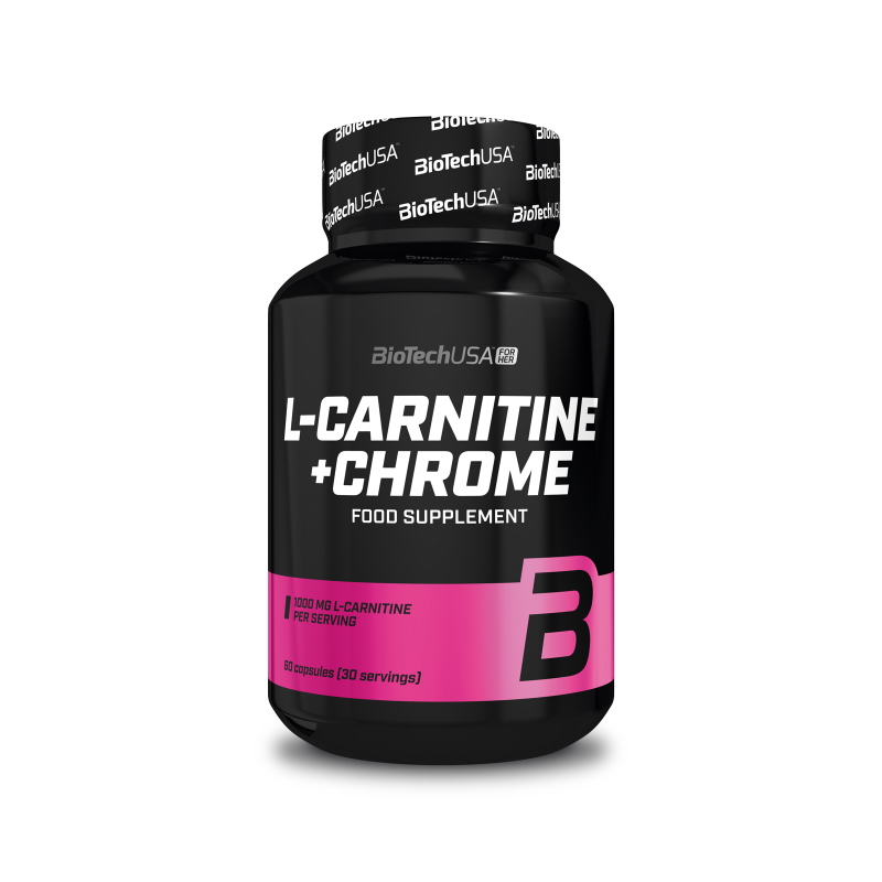 Жироспалювач BioTech L-Carnitine + Chrome, 60 капсул
