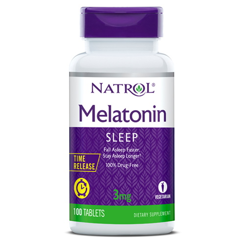 Натуральна добавка Natrol Melatonin 3mg Time Release, 100 таблеток