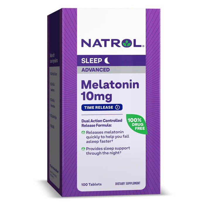 Натуральна добавка Natrol Melatonin 10 mg Advanced Sleep, 100 таблеток