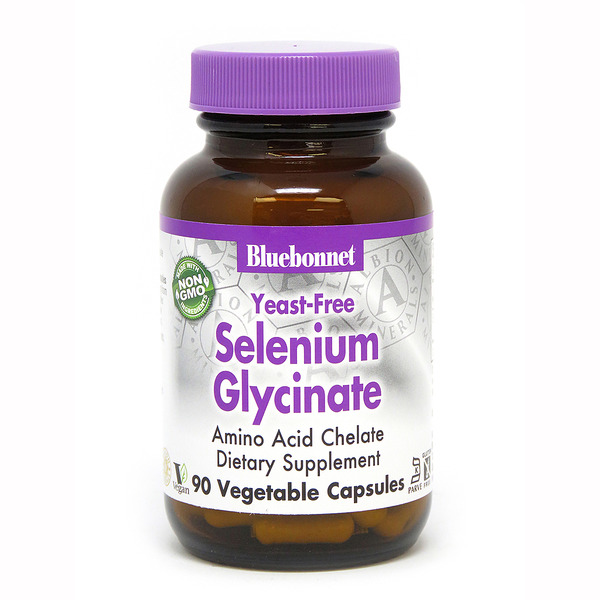 Вітаміни та мінерали Bluebonnet Nutrition Selenium Glycinate Yeast-Free, 90 вегакапсул