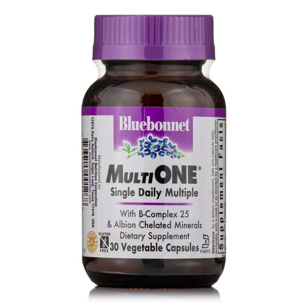 Витамины и минералы Bluebonnet Nutrition Multi ONE, 30 вегакапсул