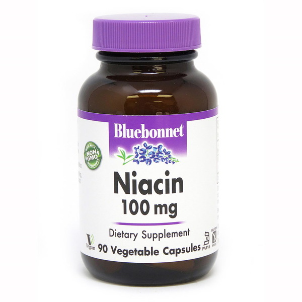 Вітаміни та мінерали Bluebonnet Nutrition Niacin 100 mg, 90 вегакапсул