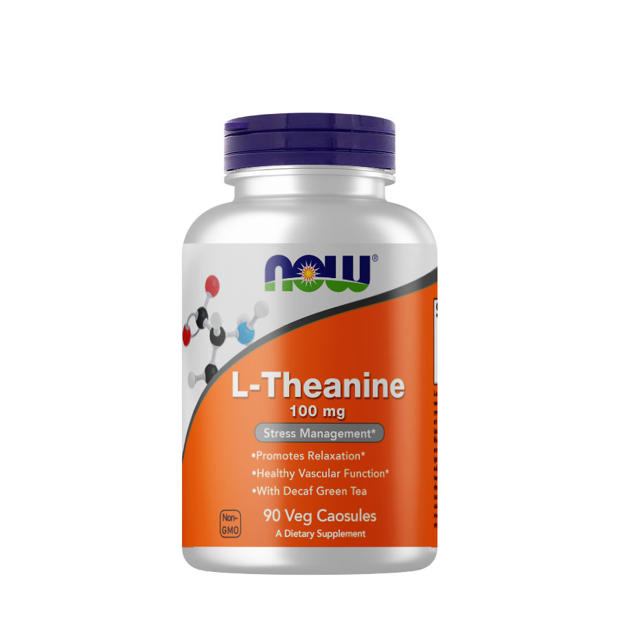 Амінокислота NOW L-Theanine 100 mg, 90 вегакапсул