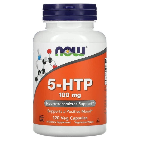 Амінокислота NOW 5-HTP 100 mg, 120 вегакапсул