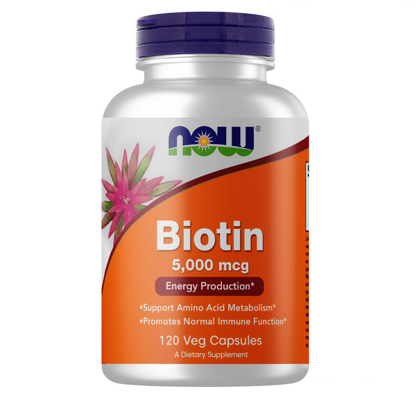 Вітаміни та мінерали NOW Biotin 5000 mcg, 120 вегакапсул