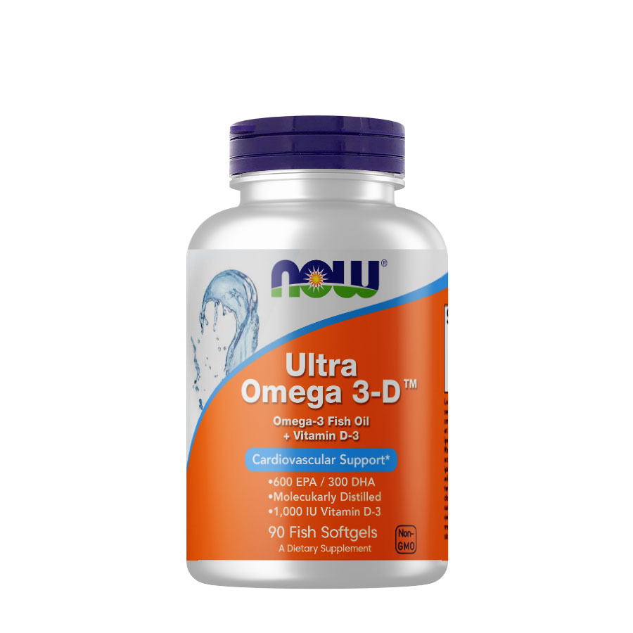 Жирні кислоти NOW Ultra Omega-3-D, 90 капсул