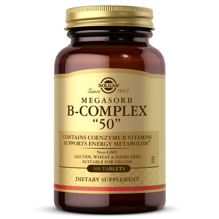 Витамины и минералы Solgar B-Complex 50 Megasorb, 100 таблеток