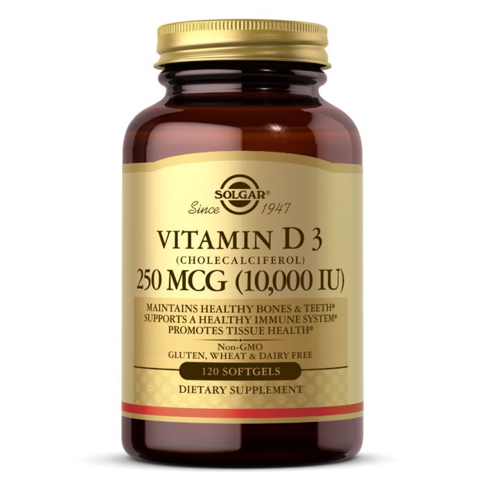 Вітаміни та мінерали Solgar Vitamin D3 250 mcg, 120 капсул
