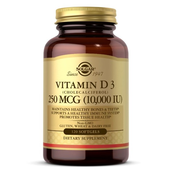 Вітаміни та мінерали Solgar Vitamin D3 250 mcg, 120 капсул