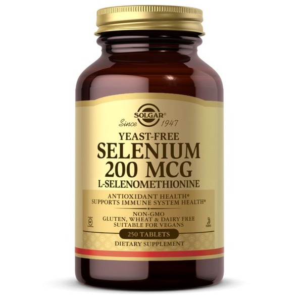 Вітаміни та мінерали Solgar Selenium 200 mcg Yeast-Free, 250 таблеток