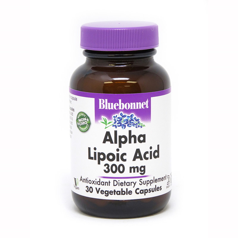 Натуральная добавка Bluebonnet Nutrition Alpha Lipoic Acid 300 mg, 30 капсул