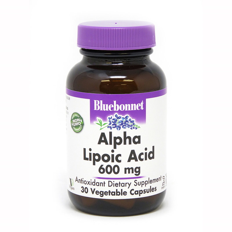 Натуральная добавка Bluebonnet Nutrition Alpha Lipoic Acid 600 mg, 30 капсул